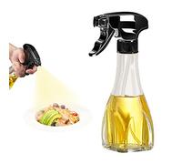 AHOUGER Flacon pulvérisateur d'huile d'olive de qualité supérieure de 240 ml pour la cuisson avec buse réglable, brumisateur d'huile pour friteuse à air, parfait pour barbecue, pâtisserie, salade