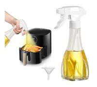 AHOUGER Spray Huile Cuisine 240ml Spray Huile d'olive Friteuse à Air Vaporisateur D'Huile De Cuisson Avec Gicleur D'huile Réglable pour Griller, Cuire Au Four, Salades