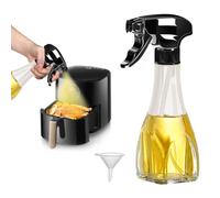 AHOUGER Spray Huile Cuisine 240ml Spray Huile d'olive Friteuse à Air Vaporisateur D'Huile De Cuisson avec Gicleur D'huile Réglable pour Griller, Cuire Au Four, Salades