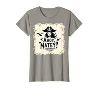 Ahoy, Matey! Pirate Femme Sea Adventure Buccaneer T-Shirt, Femme, Ardoise, 3XL