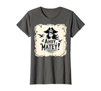 Ahoy, Matey! Pirate Femme Sea Adventure Buccaneer T-Shirt, Femme, Asphalte, 3XL