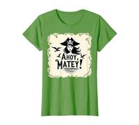 Ahoy, Matey! Pirate Femme Sea Adventure Buccaneer T-Shirt, Femme, Herbe, S