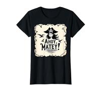 Ahoy, Matey! Pirate Femme Sea Adventure Buccaneer T-Shirt, Femme, Noir, XXL