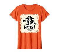 Ahoy, Matey! Pirate Femme Sea Adventure Buccaneer T-Shirt, Femme, Orange, L