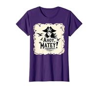 Ahoy, Matey! Pirate Femme Sea Adventure Buccaneer T-Shirt, Femme, Violet, S