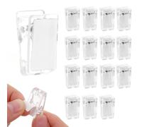AHQiZFX Lot de 15 clips de suspension murale pour tapisserie - Clips muraux autocollants double face pour couverture, affiche, vêtements, drapeau mural (transparent)