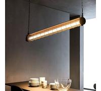 AHQX Luminaires Suspendus Modernes Luminaires Suspendus Linéaires À LED Luminaires Suspendus Réglables En Hauteur Pour Le Salon La Salle À Manger La Chambre À Coucher Et La Cuisine(Noir,1)