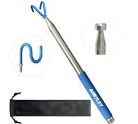 AHRYLXY Outil de ramassage télescopique magnétique avec 3 crochets, tige de traction télescopique de 3 m, accessoire de golf