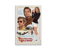 AHSEOIWRJH Poster vintage « Once Upon A Time in Hollywood Movie 2 » - Impression artistique murale - Peinture décorative sur toile pour salon, chambre à coucher - 50 x 75 cm - Style sans cadre