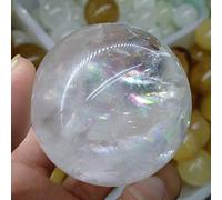 AHSKY 1Pc Dia 40-60mm Calcite Optique Claire avec Quelques Arcs-en-Ciel Blanc Transparent Spar Boule De Sphère De Cristal (Size : 40-50mm)