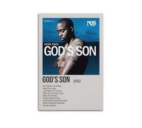 AHSUEWQRUH Poster God's Son by Nas - Impression sur toile - Décoration artistique moderne pour salon, chambre à coucher, 60 x 90 cm - Style sans cadre