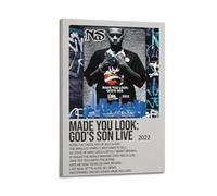 AHSUEWQRUH Poster « Made You Look God's Son Live by Nas » - Impression sur toile moderne et esthétique pour salon, chambre à coucher - 40 x 60 cm - Style cadre