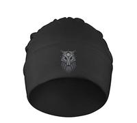 AHTCPO Bonnet De Loup Celtique Viking Masculin, Mythe Nordique Odin Fenrir Impression 3D Capuchon Élastique Élastique Mince Capuchon Snapback, Bonnet Chaud d'hiver,Noir