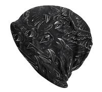 AHTCPO Bonnet Viking Ravens for Hommes et Femmes, Chapeau en Tricot Imprimé 3D, Mythe Nordique, Chaud d'hiver, Double Couche, Bonnet Fin, Casquette Snapback (Color : Viking Ravens 1, Size : One Size)