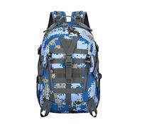 AHTCPO Sac à dos Tactique pour Homme, Sac à dos Militaire 40 L, Sac D'évacuation de 3 Jours pour Camping, Randonnée Chasse, avec SystèMe Molle(Sea camouflage)