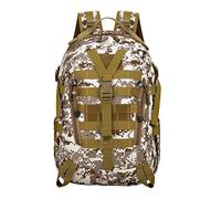 AHTCPO Sac à dos Tactique pour Homme, Sac à dos Militaire 40 L, Sac D'évacuation de 3 Jours pour Camping, Randonnée Chasse, avec SystèMe Molle(Desert digital)