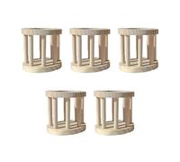 AHUAN Bois Filet à Foin pour Ronger, à Suspendre Râtelier à Foin Distributeur De Stockage pour L'Intérieur, Ferme Robuste(5 PCS_M)