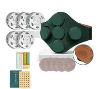 AHUAN Boîte de Moxibustion 5 Pièces Boîte En Cuivre, Multifonctionnel Coffret de Moxibustion pour La Taille Dos L'abdomen Moxa Box Appartement(Steel Box A)