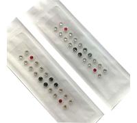 AHUAN Cristal Graines D'oreille Invisibles Pour Le Bureau Oreille Presse Graines Acupuncture Bijoux Portables Auto-Adhésives Ear Seeds Soulagement Du Stress Décoratives(D-40PCS)