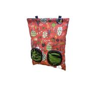 AHUAN Distributeur De Stockage Suspension Râtelier à Foin Multi-Fenêtres, Grande Capacité Filet à Foin Durable Anti-Poussière pour Appartement(Rouge,M)