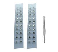 AHUAN Ear Seeds En Cristal Perles Magnétiques Graines D'oreille Bijoux Transparents Réflexologie Graine D'oreille D'acupuncture Pour Un Usage Quotidien Décoratives(White - 40pcs)