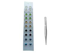 AHUAN Ear Seeds En Cristal Perles Magnétiques Graines D'oreille Bijoux Transparents Réflexologie Graine D'oreille D'acupuncture Pour Un Usage Quotidien Décoratives(Coloured - 20pcs)