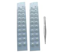 AHUAN Ear Seeds En Cristal Perles Magnétiques Graines D'oreille Bijoux Transparents Réflexologie Graine D'oreille D'acupuncture Pour Un Usage Quotidien Décoratives(Pearl - 40pcs)