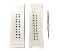 AHUAN Ear Seeds En Cristal Perles Magnétiques Graines D'oreille Bijoux Transparents Réflexologie Graine D'oreille D'acupuncture Pour Un Usage Quotidien Décoratives(Blue - 40pcs)