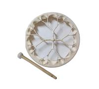 AHUAN Fabriqué à La Main Frame Drum Portable Avec Sac de Rangement, Traditionnel Tambour Chamanique pour Adultes, Débutant Tambour à Main Méditation(45cm,White B)