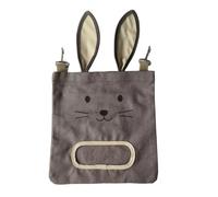 AHUAN Grande Capacité Distributeur De Rangement Filet à Foin, Durable Réutilisable Sac à Foin pour Lapin pour Animalerie, Usage Domestique Anti-Poussière(Gray)
