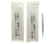 AHUAN Réflexologie Graines D'oreille Bijoux Acupression Graine D'oreille D'acupuncture Punk Décoratif Pour Halloween Ear Seeds Invisible Portable Pour Les Concerts(Punk style - 40 pcs)