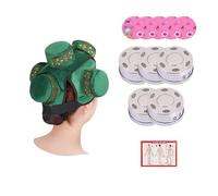 AHUAN Tête Boîte de Moxibustion Carte des Points D'acupuncture, Boîte En Cuivre Multifonctionnel Coffret de Moxibustion Portable Moxa Box(5 Steel Box Set A)
