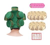 AHUAN Tête Boîte de Moxibustion Carte des Points D'acupuncture, Boîte En Cuivre Multifonctionnel Coffret de Moxibustion Portable Moxa Box(7 Copper Box Set A)