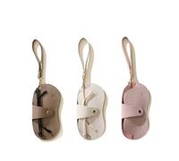 AHUFGN Etui Lunettes Souple Étui À Lunettes En Cuir PU Souple, Soleil Rétro, Pochette Portable For Lunettes, Housse De Protection À Cordon Suspendu(Random Color 2Pcs)