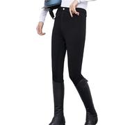 AHUFGN Pantalons d'équitation Pantalons d'équitation, Culottes d'équitation, Chaps, Pantalons Extensibles for Cavalier, vêtements Moulants(Black,36)