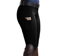 AHUFGN Pantalons d'équitation Pantalons d'équitation for Femmes et Hommes, Pantalons Taille Haute, Culottes d'équitation élastiques(Black,XX-Large)