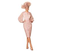 AHUFGN Robe Mere De La Mariee Robe Fourreau Formelle for invité de Mariage en Satin et Dentelle appliquée(Pink,16W)