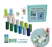 Ahuuen Assortiment de Fils à Coudre, Ensemble Aiguilles et Fils 53 Pièces pour Couture Vêtements, pour Broderie Piquage Matelassage Scolaire Débutants Voyage Extérieur Maison Mariage