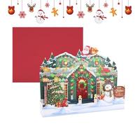 Ahuuen Cartes de Noël 3D | Cartes de vœux de Noël pop avec lumière et musique, vœux pour parents, voisins, famille, amis, maman, papa, sœur, mari, épouse, femmes, milléniaux et jeunes