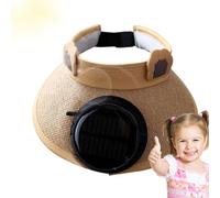 Ahuuen Chapeau de soleil avec ventilateur, ventilateur solaire respirant | 3 vitesses de refroidissement portable pour sport, plage, concert, gym, extérieur, randonnée, vacances, jardin, entraînement