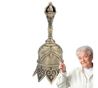 Ahuuen Cloche À Main - Cloche D'Enseignant - à Vache Vintage en Laiton Instrument Métallique Accessoire Sonore Accessoire de Bien-être pour Événements Salle de Classe Mariage
