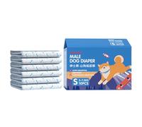 Ahuuen Culottes pour Chien, 10 Pièces Bandes Super Absorbantes pour Chien, Bandage Élastique Confortable Anti-Fuites pour Apprentissage et Prévention d'Accidents en Intérieur