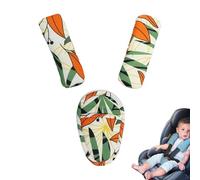Ahuuen Ensemble de housses de sangle de siège de voiture pour, housses de ceinture de sécurité pour, Épaulettes Ceinture de sécurité souple, Coussinets de sangle mignons avec coussin d'entrejambe,
