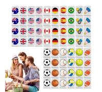 Ahuuen Ensembles de Mah Jongg, Jeu de Mahjong,Jeux de tuiles avec Motif de Drapeau - Jeu de tuiles Mahjong pour fête de Famille, Puzzle en Bloc d'évasion en Bord de mer, Jeux de société Amusants pour