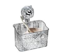 Ahuuen Étagère de douche à ventouse, boîte de rangement à ventouse, panier de bain mural avec trous de filtre à eau, support d'angle ondulé pour évier en verre, baignoire, douche, carrelage, chambre à