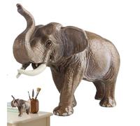 Ahuuen Figurine d'Éléphant,Figurine Éléphant d'Asie | Sculpture Animale Solide d'art Moderne pour Salon Salle à Manger Chambre et Jardin