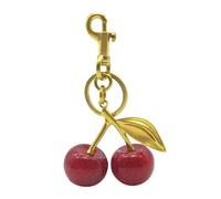 Ahuuen Porte-clés cerise en, porte-clés fruits | Pendentif porte-clés en pour sac - Cherry Bag Charm Purse Charm Porte-clés pour clés de voiture, cartable, sac à dos, sac à main
