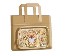 Ahuuen Sac Tote Bibliothèque - Trousse Cartoon pour Papeterie,Sac à Livres Imperméable avec Fermeture Éclair pour Adolescents, Plage, Vacances, Voyage, Week-End, Shopping,