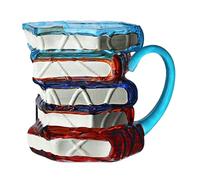 Ahuuen Tasse Café Livre | Tasse Motifs Vitrail Livres Empilés - Porte-Boissons Chaudes Ou Froides Accessoire De Lecture Pour Amateurs De Livres, Enseignants, Écrivains, Bibliophiles, Famille Et