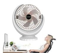 Ahuuen Ventilateur Portatif, Ventilateur Portable Rechargeable, Silencieux à 3 Vitesses Manuel pour Domicile Bureau Camping Chambre Travail Sommeil